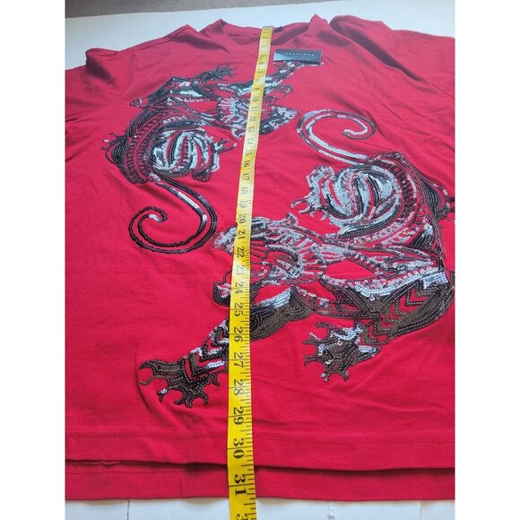 NWT Sean John Bundle Red/Black Bling Short Sleeve T-shirt Size XL 90s Y2K Music - Picture 5 of 13